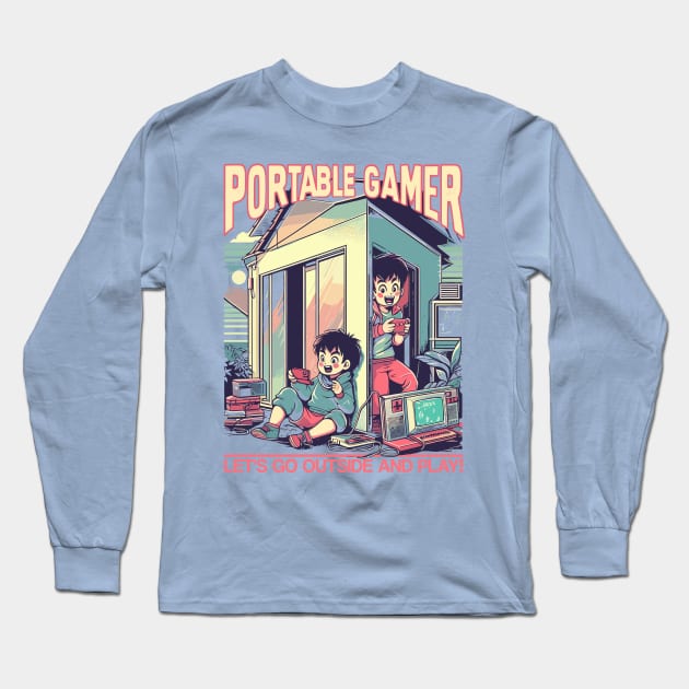 Portable Gamer, Let's go outside and play! Long Sleeve T-Shirt by Lima's